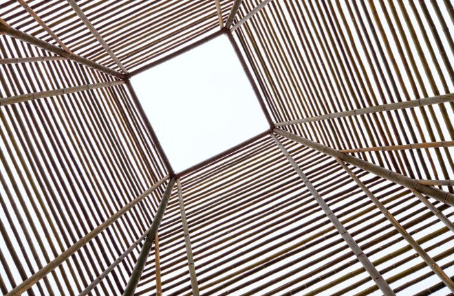 DNA - Design And Architecture, pavilions, bamboo, bamboo architecture, natural light, locally sourced materials, natural materials, renewable building materials, China, skylights, multi-purpose spaces, green architecture