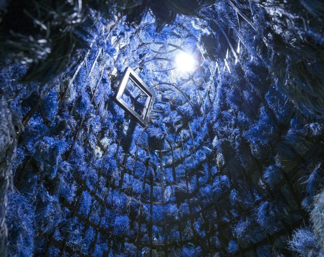 Blue bird hut by Architectkidd, Architeckidd, Blue bird hut, bird sanctuary, bird sanctuary in thailand, thailand smuggling birds, smuggled birds, injured birds, bird rehabilitation, Holcim gold prize, Holcim sustainable construction, sustainable construction, indigo blue, recycled oil palm fibers, bird watch tower