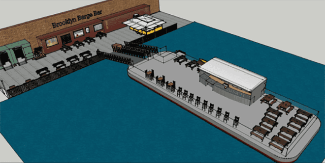 bar on a boat, barge bar, boat bar, brooklyn barge bar, brooklyn bars, floating bar, floating bar greenpoint, nyc barge bar, nyc boat bar, waterfront bar, waterfront bar nyc, will drawbridge, outdoor bar nyc, outdoor bar brooklyn