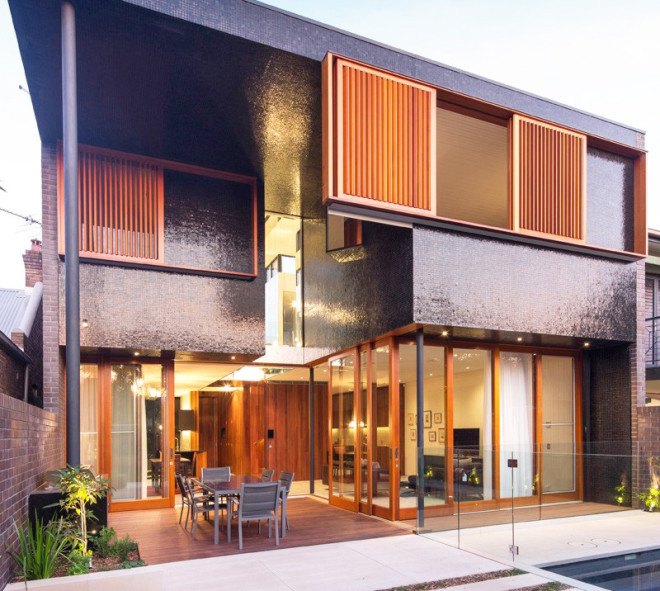 green design, eco design, sustainable design, Caterwilliamson Architects, Spiegel House, Mirror house, glass curtains, Sydney Australia, concrete floors