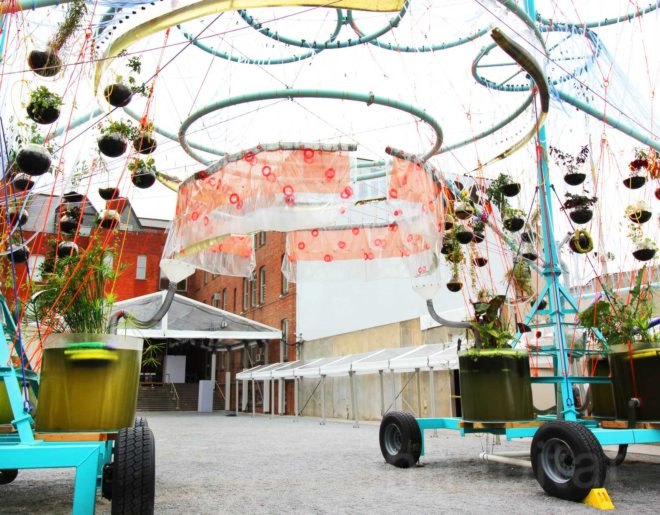 2015 YAP competition, Andrés Jaque, BAC Engineering and Consultancy, clean water, COSMO, COSMO MoMA PS1, eco art, MoMA 2015 Young Architects Program, MoMA PS1, Office for Political Innovation, Warm Up summer music series, water issues, water poverty, water purification, water purification system