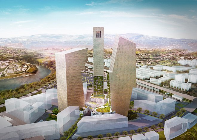 Daniel Libeskind, Three Towers Rome, Italy, green tower, vertical garden, green design, glass facade, skyscraper, green master plan, multi-use building