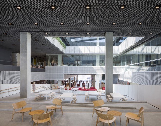Dokk1, Dokk1 Aarhus, Aarhus, schmidt hammer lassen, schmidt hammer lassen architects, energy efficient library, library design, aarhus river, Danish 2015 energy classification, solar power, Urban Mediaspace,