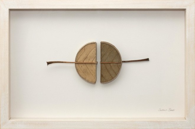 Susanna Bauer, Embroidered leaves by susanna bauer, Crocheted leaves by Susanna Bauer, crocheted leaves, embroidered leaves, Lemon Street Gallery,
