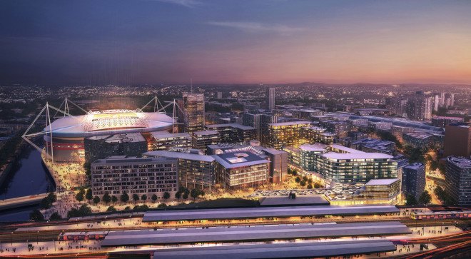 Foster + Partners, Cardiff Interchange, transport hub, bus station, green transportation, green architecutre, mixed-use building, public plaza, Cardiff