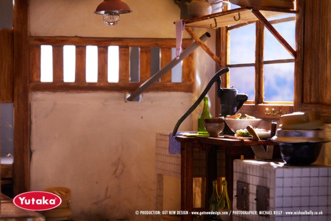 japanese food, japanese village, miniature japanese village, miniature japanese diorama, getnewdesign, james reeve, yutaka foods, food importer, branding campaign, miniature models for ad campaign, japan