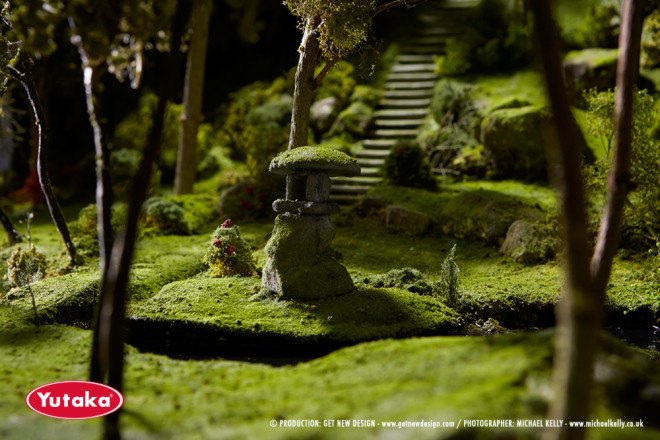 japanese food, japanese village, miniature japanese village, miniature japanese diorama, getnewdesign, james reeve, yutaka foods, food importer, branding campaign, miniature models for ad campaign, japan
