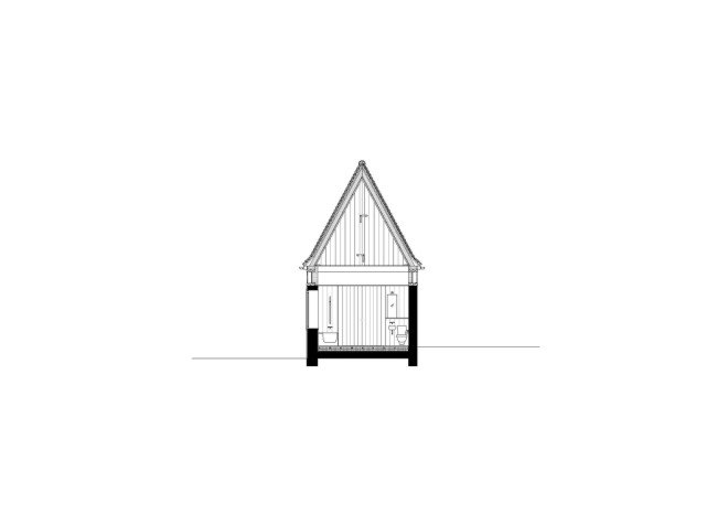 garden house, vécsey schmidt architekten, german architecture, german garden house, doris lasch, wooden attic, open attic, boundary wall, stone and wood architecture