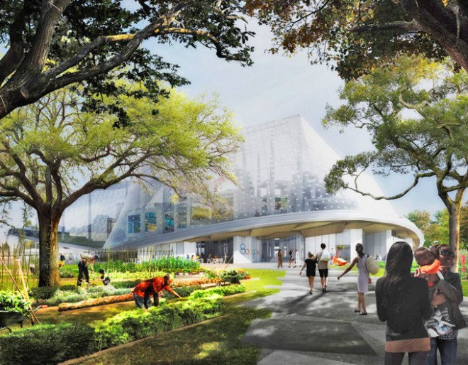 Google Mountain View, Google headquarters, Heatherwick Studio, BIG, green campus, green headquarters, transparent canopy, canopy, sustainable building, California, greenhouse