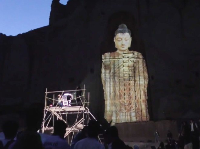Afghanistan, ancient statues, ancient art, antiquity, Buddha, Buddha statues, holograms, holographic projection, UNESCO, human heritage, archaeology,