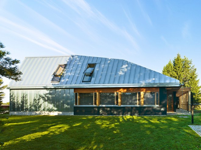 OOPEAA, Anssi Lassila, House L, House L by OOPEAA, Suoni, galvanized sheet metal, metal-clad cabin, salvaged materials, locally sourced materials, radially sawn spruce, birch veneer, farmhouse renovation, contemporary house
