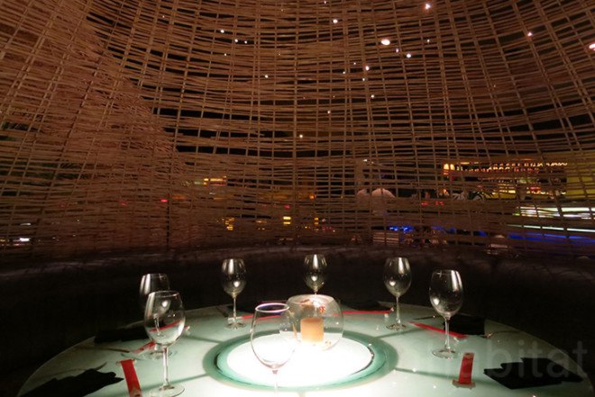 Bolivia, Santa Cruz de la Sierra, Jardín the Asia, Asian-Bolivian blend, Amazonic inspiration, knitted plants, natural decoration, Juan Carlos Menacho, massive cocoons, fusion cocktails
