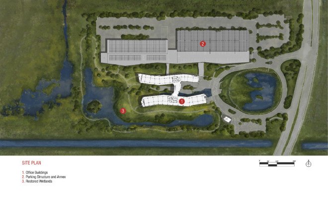 fbi south florida, gsa design excellence program, krueck and sexton, sustainable architecture, daylighting, florida everglades, everglades building glass buildings, solar panels, photovoltaic roof system, sustainable engineering