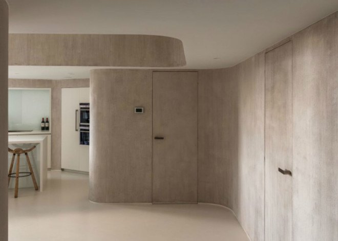 graux and baeyen, belgium designers, warehouse loft space, curved interiors