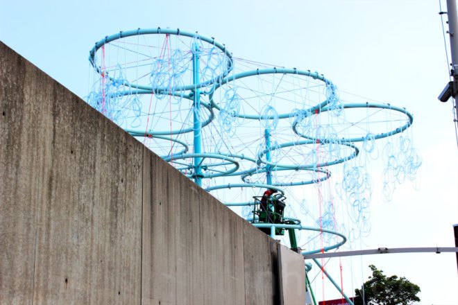 MoMA 2015 Young Architects Program, 2015 YAP competition, MoMA PS1, Andrés Jaque, Office for Political Innovation, COSMO, COSMO MoMA PS1, water purification, water issues, water poverty, water purification system, eco art, Warm Up summer music series, clean water, BAC Engineering and Consultancy