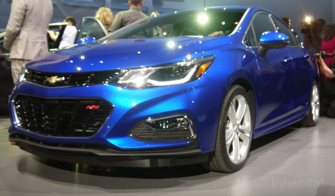 2016 Chevy Cruze, Chevrolet, new Chevy cars for 2016, high-efficiency vehicles, Ecotec 1.4L turbo engine, Hydra-Matic 6T35 six-speed automatic transmission, Apple CarPlay, Android Auto, OnStar 4G LTE Wi-Fi, Chevy Cruze, GM cars, compact sedan, Ecotec engine, high-efficiency engine, MPG, green cars, green transportation, green design