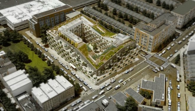 ODA Architecture, 10 Monieth street, green roofs, architecture, brooklyn design, brooklyn architecture, urban design, landscape design, bushwick design, bushwick apartments, green roof nyc, nyc green space,