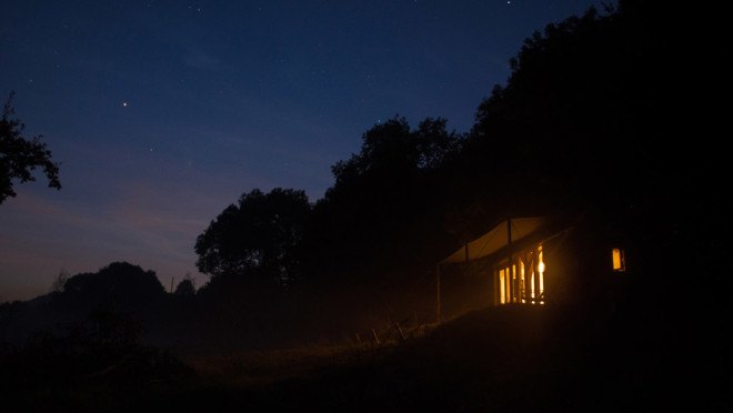 composting toilet, Out of the Valley cabin, Shou Sugi Ban, charred timber, corrugated roof, National Trust woodland, River Teign, handcrafted furniture, solar panels, solar powered cabin, off grid cabin, Rupert McKelvie