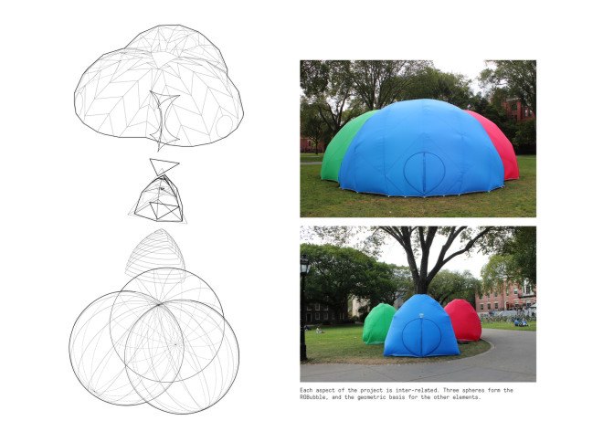 Pneuhaus, temporary installation, art installation, pneumatic architecture, pneumatic bubble, inflatable pods, inflatable architecture, RGBubble, Brown University, Rhode Island, Better World by Design, Core77 Design Awards