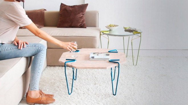 SNAP, SNAP by Be Elastic, Be Elastic, Kickstarter campaign, furniture reuse, DIY furniture, DIY table, DIY bookshelf, re-use, repurpose, dart board table, reader submission, bike wheel table