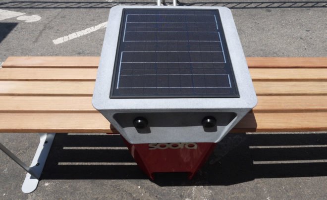 soofa, soofa nyc, solar-powered charging bench, green design, green technology, solar technology, alternative energy, solar bench nyc, Ideas City Festival 2015, solar-charging pop-ups, solar energy, renewable energy, green energy, clean energy, free solar charger nyc, free solar power, community solar charging station