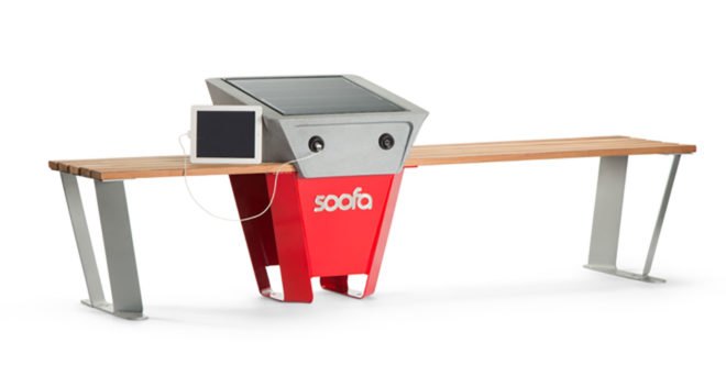 soofa, soofa nyc, solar-powered charging bench, green design, green technology, solar technology, alternative energy, solar bench nyc, Ideas City Festival 2015, solar-charging pop-ups, solar energy, renewable energy, green energy, clean energy, free solar charger nyc, free solar power, community solar charging station