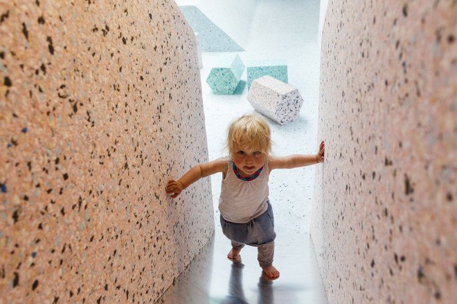 RIBA, Butalist Playground, Brutalist architecture, Simon Terrill, Assemble, playground, design for kids, exhibition space, art installation, temporary installation, Festival of Architecture, London