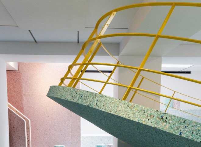 RIBA, Butalist Playground, Brutalist architecture, Simon Terrill, Assemble, playground, design for kids, exhibition space, art installation, temporary installation, Festival of Architecture, London