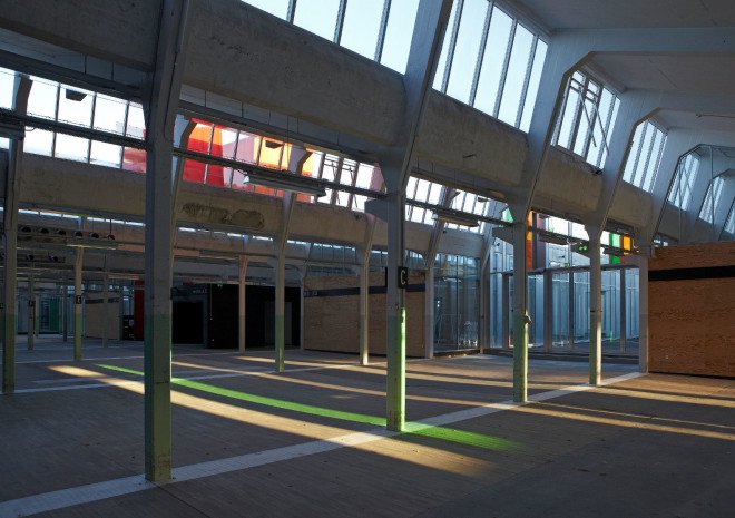 schmidt hammer lassen, denmark, vejle, design driven innovation centre, boiler central, spinning mills, renovation, refurbished historic building, renovated brick building, old boiler buildings, 1940s architecture