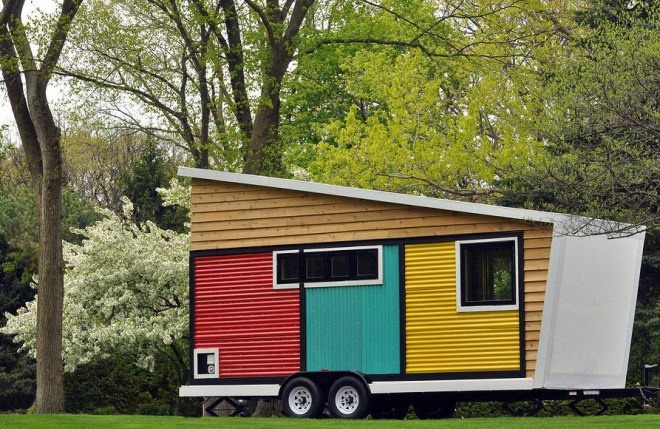 Toybox tiny home, tiny house, tiny home, toybox home, modern tiny home, LED, transforming furniture, spacesaving design, blown in blanket insulation, radiant floor heating,
