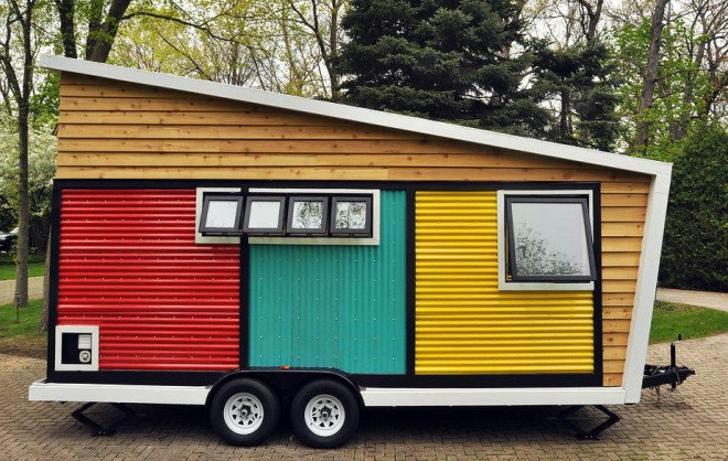 Toybox tiny home, tiny house, tiny home, toybox home, modern tiny home, LED, transforming furniture, spacesaving design, blown in blanket insulation, radiant floor heating,