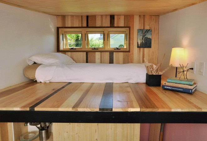 Toybox tiny home, tiny house, tiny home, toybox home, modern tiny home, LED, transforming furniture, spacesaving design, blown in blanket insulation, radiant floor heating,