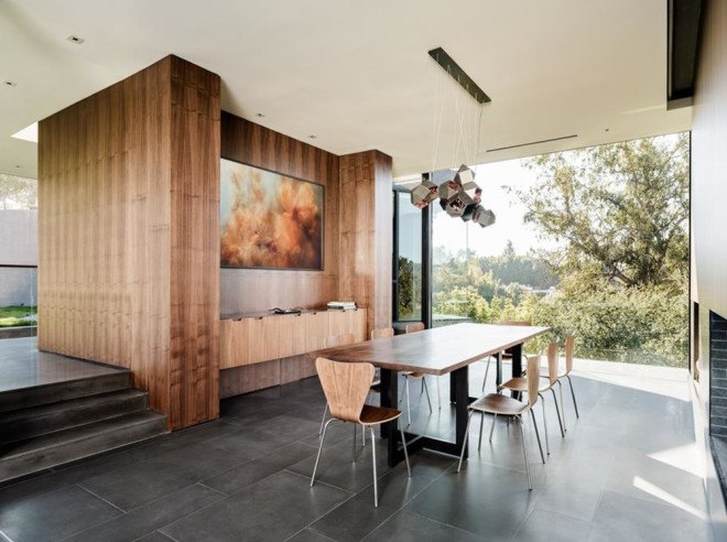 Oak Pass House, Walker Workshop, Southern California, California, hillside house, daylit home, glass facade, underground house, courtyard, concrete house, green architecture, luxurious villa