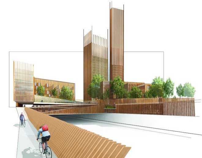 Michael Green Architecture, DVVD, MGA, Reinventer Paris, Peripherique, wood architecture, wooden buildings, tall wood building, tall wood architecture, mixed use development, Paris, REI France, Baobab tower, Baobab Paris, timber building, carbon sequestration, carbon neutral architecture, carbon neutral