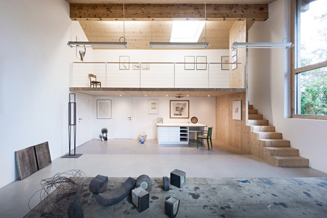 Messner Architects, green renovation, alpine architecture, wooden architecture, natural light, daylighting, storage space, alpine workshop, green design
