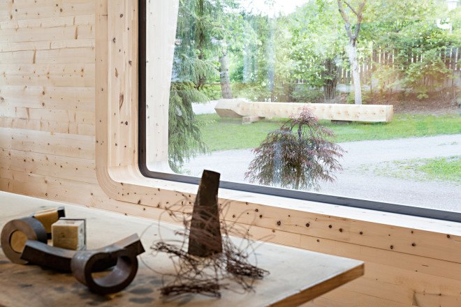 Messner Architects, green renovation, alpine architecture, wooden architecture, natural light, daylighting, storage space, alpine workshop, green design