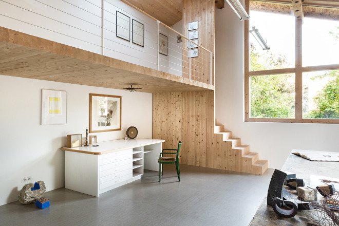 Messner Architects, green renovation, alpine architecture, wooden architecture, natural light, daylighting, storage space, alpine workshop, green design