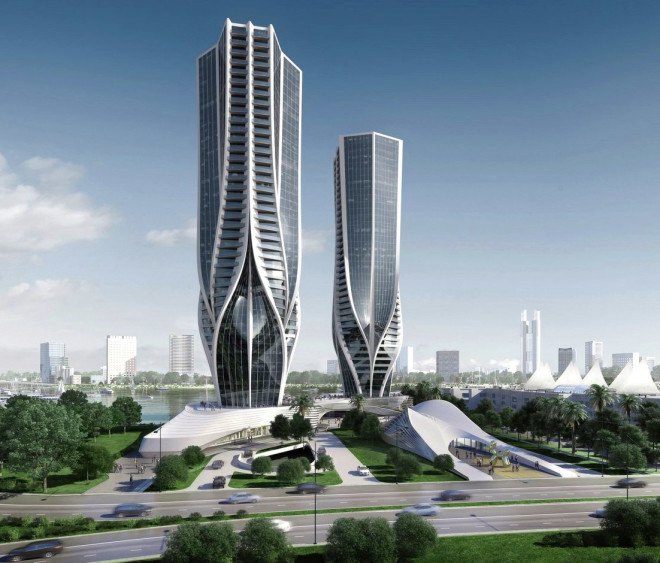 Zaha Hadid, Australia, Gold Coast, Mariner’s Cove, tapered buildings, Sunland Group, Hadid skyscrapers, mixed use,