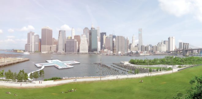 floating pool, water-filtering pool, swimming in river water, +pool, recreation, swimming, new york city swimming, new york city pools, water-filtering for recreation