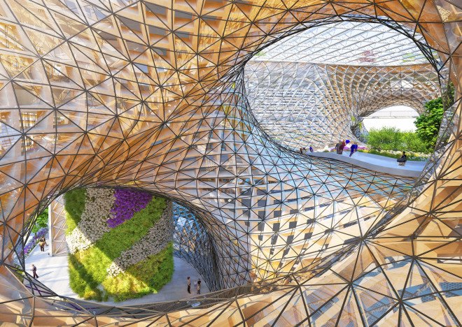 Vincent Callebaut, passive design, bioclimatic design, biomimicry, China, wooden orchids, green design, sustainable design, eco-design, renewable energy, recycling, rainwater harvesting, geothermal heating and cooling, responsible shopping, eco-shopping, organic foods, conscious consumerism, design competition, ount Lu Estate of World Architecture Competition