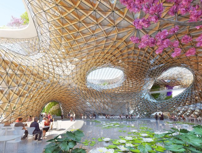 Vincent Callebaut, passive design, bioclimatic design, biomimicry, China, wooden orchids, green design, sustainable design, eco-design, renewable energy, recycling, rainwater harvesting, geothermal heating and cooling, responsible shopping, eco-shopping, organic foods, conscious consumerism, design competition, ount Lu Estate of World Architecture Competition