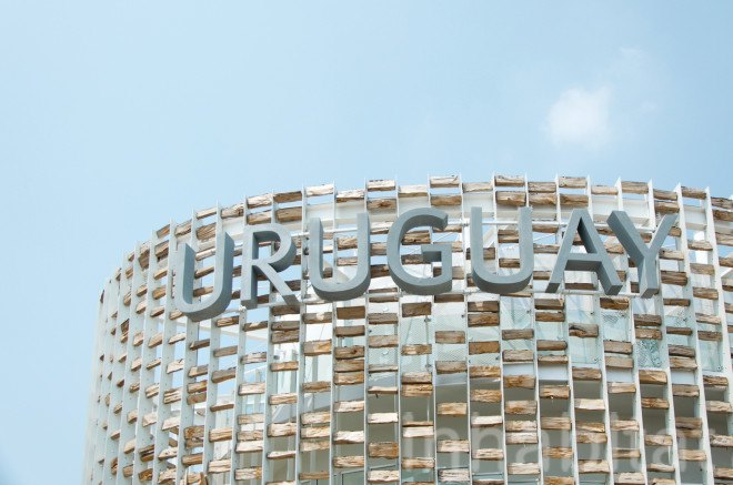 Uruguay, Uruguay Pavilion, 2015 Milan Expo, expo pavilion, exterior shading, bioclimatic facade, eco facadeX log facade, wood facade, temporary, temporary pavilion, Wood, wooden architecture, Milan, brise soleil