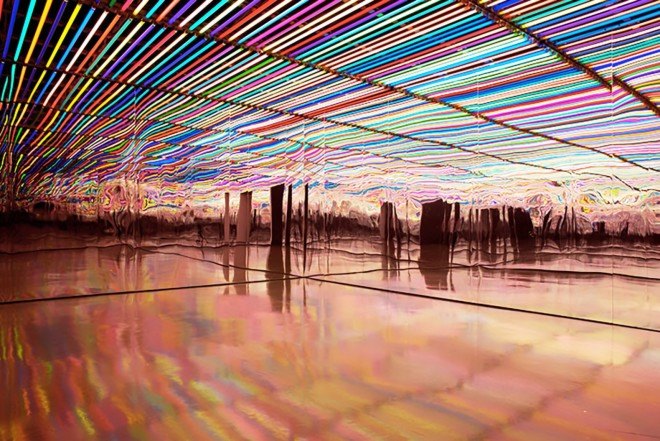 Additive Mix, Additive Mix by Liz West, National Media Museum, UNESCO International Year of Light, art, art installation, Interaction of Colour, white light, light installation, light art, Joseph Albers, Light Fantastic, fluorescent lights