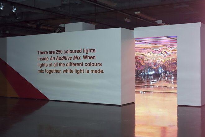 Additive Mix, Additive Mix by Liz West, National Media Museum, UNESCO International Year of Light, art, art installation, Interaction of Colour, white light, light installation, light art, Joseph Albers, Light Fantastic, fluorescent lights