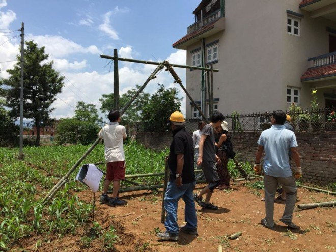 architecture for the mass, charles lai, takehiko, aona architecture, one village focus fund, nepal earthquake, nepal earthquake relief, sustainable structures, temporary relief shelters, earthquake relief shelters, nepal earthquake shelters