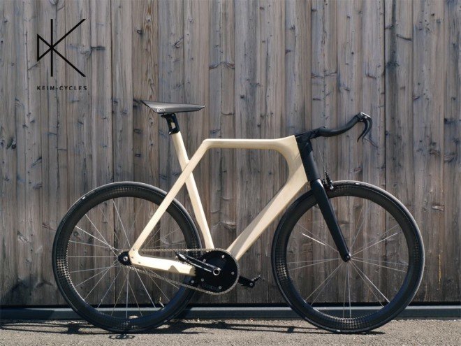 Arvak, Keim, Arvak bicycle, Arvak by Keim, Honza by Keim, ALÉRION by Kiem, Paule Guerin, Till Breitfuss, Bespoked 2015, bicycles, wooden bicycle, monocoque, monocoque bicycle, monocoque frame, carbon fiber wheels, Corima, white ash, handcrafted bicycle,