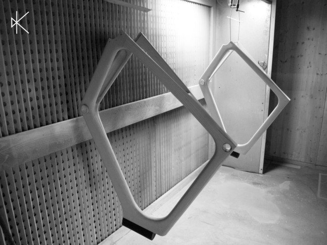 Arvak, Keim, Arvak bicycle, Arvak by Keim, Honza by Keim, ALÉRION by Kiem, Paule Guerin, Till Breitfuss, Bespoked 2015, bicycles, wooden bicycle, monocoque, monocoque bicycle, monocoque frame, carbon fiber wheels, Corima, white ash, handcrafted bicycle,
