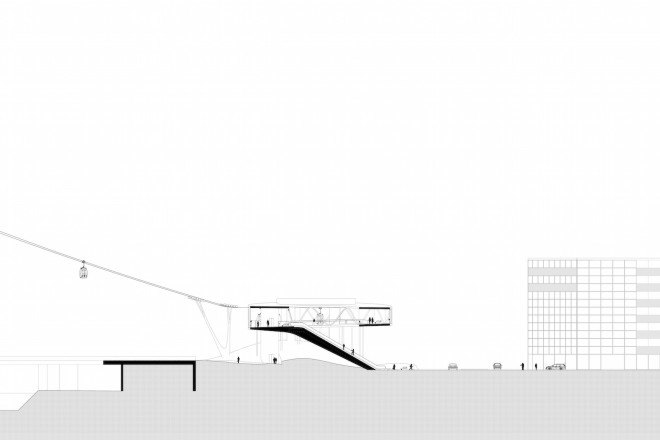Bolzano Mustergasse, Bolzano, Virgolo Mountain, Virgl mountain, Virgolo/Virgl, Snohetta, Snøhetta, cable car, cable car system, cable car architecture, River Eisack,