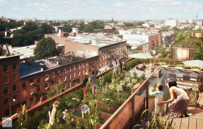 COOKFOX architects, 550 Vanderbilt Avenue, 550 Vanderbilt Condo, nyc architecture, nyc condos, Vanderbilt condos, green roof, atlantic yards, pacific park condos, pacific park complex, landscape architecture, Thomas Balsley Associates, Atlantic Yards, brooklyn condos, Pacific Park, urban design, brooklyn design, prospect park condos