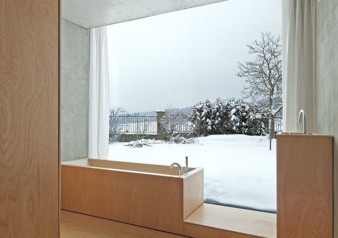 Petr Hajek Architekti, single-family home, chameleon house, natural surroundings, garden house, Prague, green architecture, biomimetic architecture, chameleons, tree species, minimalist interior